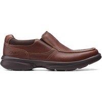 Clarks Men's Bradley Free Tan Tumbled Loafers, Slip Ons in Brown | Size: 10-Wide Fit