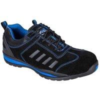 Portwest Men's Steelite Lusum S1P HRO Suede Safety Shoes in Black | Size: 9