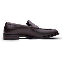 QUIVE London Men's QL Perth Leather Penny Loafers for Office & Casual Wear in Brown | Size: 9