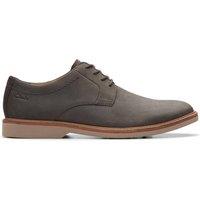 Clarks Men's Atticus LT Lace Dark Grey Nubuck Derby Shoes, Lace Up | Size: 7-Standard Fit