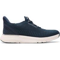 Clarks Men's Motion Trek LO Navy Knit Trainers, Walking in Blue | Size: 11-Standard Fit