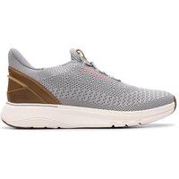 Clarks Men's Motion Trek LO Grey Knit Trainers, Walking | Size: 7.5-Standard Fit