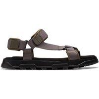 Clarks Men's Kilver Strap Khaki Flat Sandals in Green | Size: 10-Standard Fit