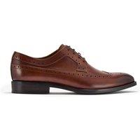 Clarks Men's Banstead Tip Tan Leather Brogues, Derby Shoes, Lace Up in Brown | Size: 7-Standard Fit