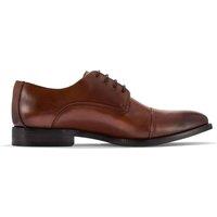 Clarks Men's Banstead Cap Tan Leather Derby Shoes, Lace Up in Brown | Size: 6-Standard Fit