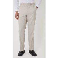 threadbare Men's Tailored Fit Lightweight Suit Trousers in Stone | Size: 30R
