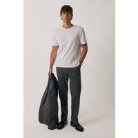 threadbare Men's Tailored Fit Check Suit Trousers in Grey | Size: 30R