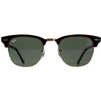 Ray-Ban Men's Round Red Havana Green Polarized Clubmaster 3016 Sunglasses