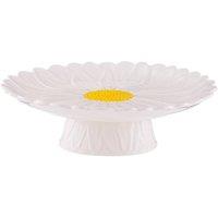 Price & Kensington Daisy Cake Stand 27cm - White/Yellow in White