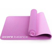 Core Balance Yoga Exercise Mat 6mm TPE Foam With Carry Strap in Pink