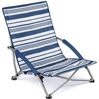 Trail Outdoor Leisure Lightweight Folding Low Beach Chair for Camping Garden Festival in Navy