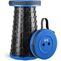 Trail Outdoor Leisure Portable Telescopic Stool with Strap Adjustable Camping Outdoor in Blue