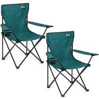 Trail Outdoor Leisure Trail Folding Camping Chair 2 Pack Lightweight Cup Holder Outdoor in Teal