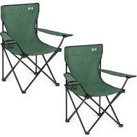 Trail Outdoor Leisure Trail Folding Camping Chair 2 Pack Lightweight Cup Holder Outdoor in Green