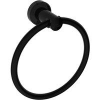 Luxury Living Colorado Bathroom Round Towel Ring in Black