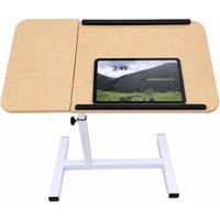 MANTRARAJ Adjustable Height Office Table Desk with Moveable Top for Home Office in Beige