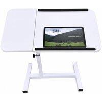 MANTRARAJ Adjustable Height Office Table Desk with Moveable Top for Home Office in White