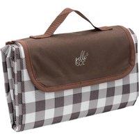 Pelle & Sol Foldable Waterproof Picnic Blanket with Carry Handle - Blue in Brown