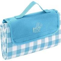 Pelle & Sol Foldable Waterproof Picnic Blanket with Carry Handle - Light Blue