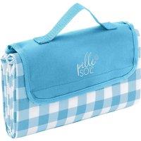 Pelle & Sol Foldable Waterproof Picnic Blanket with Carry Handle - Blue in Teal