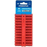 Rawlplug Universal Wall Plug (Pack Of 96) in Red