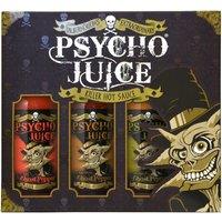 Psycho Juice Hot Chilli Sauces Gift Box Set of 3 x 148ml - Ghost Pepper, Chipotle, Mustard in Brown | Size: 3 Pack