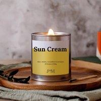 JAAM Sun Cream Wood Wick Candle in Silver