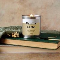 JAAM Vanilla Latte Wood Wick Candle in Silver
