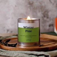 JAAM Winter Pine Wood Wick Candle in Silver