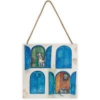 Joe Ramm Cat Nap Wooden Plaque in White