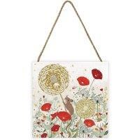 Summer Thornton Woodland Nature Mouse Wooden Block in Cream