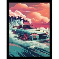 Pyramid International Wave Cars Hakosuka Framed Poster