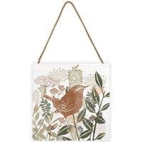 Summer Thornton Woodland Nature-Wren Wooden Block in Green