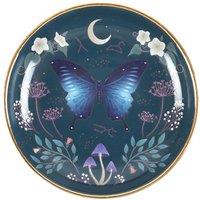 Something Different Midnight Moth Round Trinket Dish in Blue