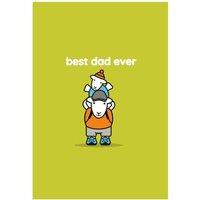 Herdy Best Dad Ever Print in Green