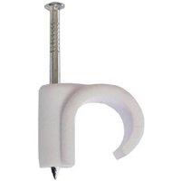 Securplumb Nail-In Pipe Clip (Pack of 100) in White