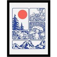 Pyramid International Mushroom, Frogs & The Eternal Sun Framed Poster