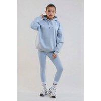 BCouture Girl's Leggings & Oversized Hoodie Set in Light Blue | Size: 12-13 Years