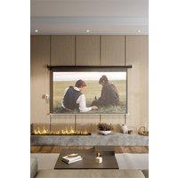 Living and Home 16:9 Electric Motorized Projector Screen with Remote, 72" in Black