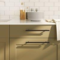 Berkfield Home Cabinet Handles 5 pcs Black 192 mm Stainless Steel