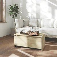 Berkfield Home Coffee Table Sonoma Oak 90x50x41.5 cm Engineered Wood in Beige