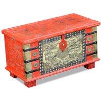 Berkfield Home Storage Chest Red Mango Wood 80x40x45 cm | Size: 80 x 40 x 45 cm