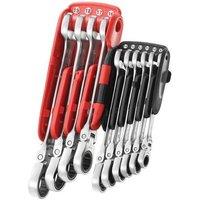 Facom 467Bf.Jp10Pb Ratchet Combination Flexi Wrench Set, 10 Piece
