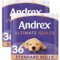Andrex 'Toilet Rolls' x72 Supreme Quilts Fragrance-Free 3 Ply Toilet Paper in White