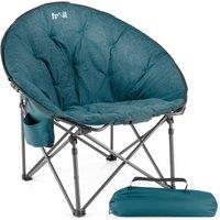 Trail Outdoor Leisure Trail Oversized Folding Moon Camping Chair Padded Outdoor Seat in Teal