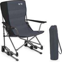 Trail Outdoor Leisure Trail Rocking Folding Camping Chair Portable Outdoor Rocker 120kg in Dark Grey
