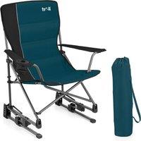 Trail Outdoor Leisure Trail Rocking Folding Camping Chair Portable Outdoor Rocker 120kg in Teal