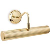 Netlighting Reeded 2 Light Picture Wall Light Polished Brass E14 in Gold