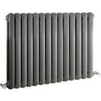 Balterley Aspire Horizontal Double Panel Radiator, 635mm x 863mm - Anthracite in Grey