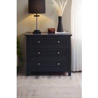 Julian Bowen Maine 3 Drawer Wide Chest in Black